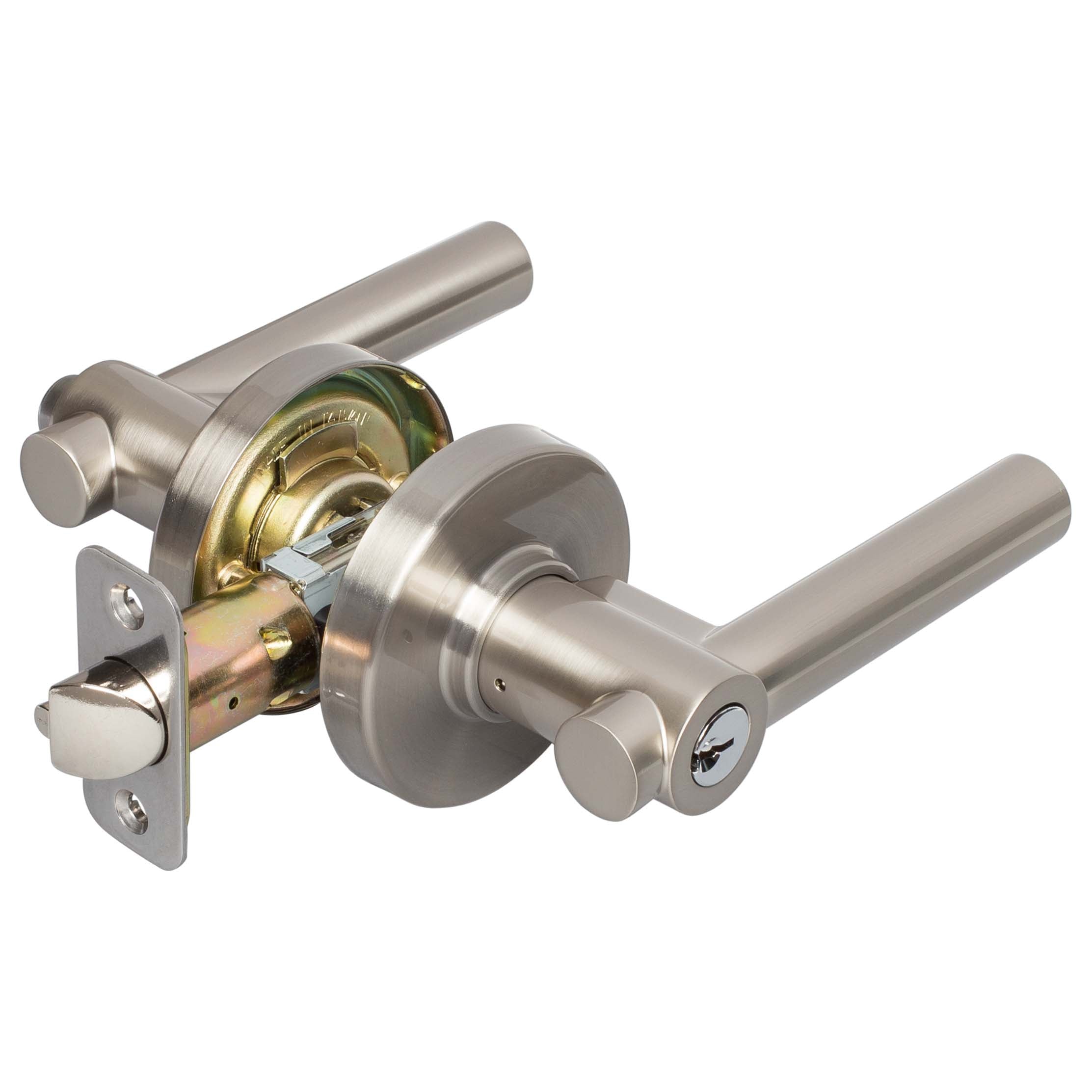 Door Lever Set Keyed / Entry Function Contemporary Style Riley Collection