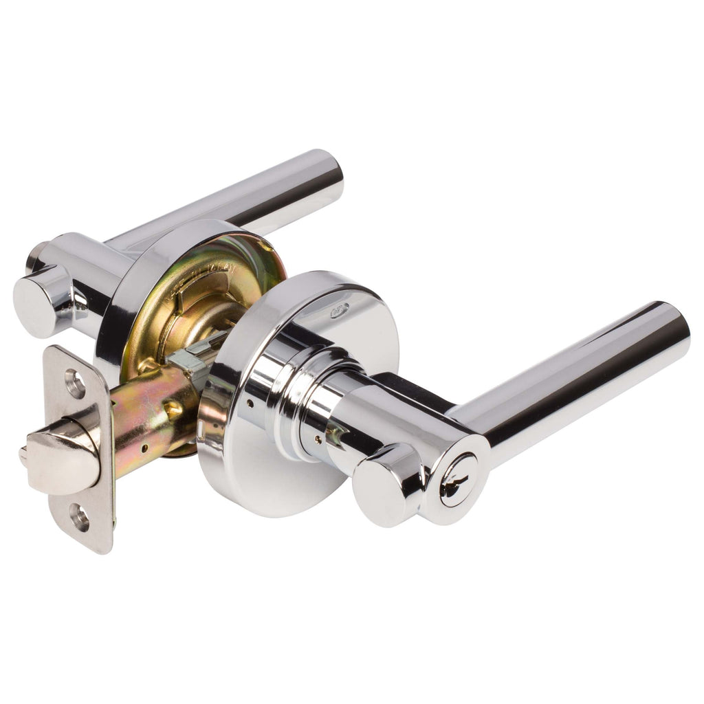 Door Lever Set Keyed / Entry Function Contemporary Style Riley Collection