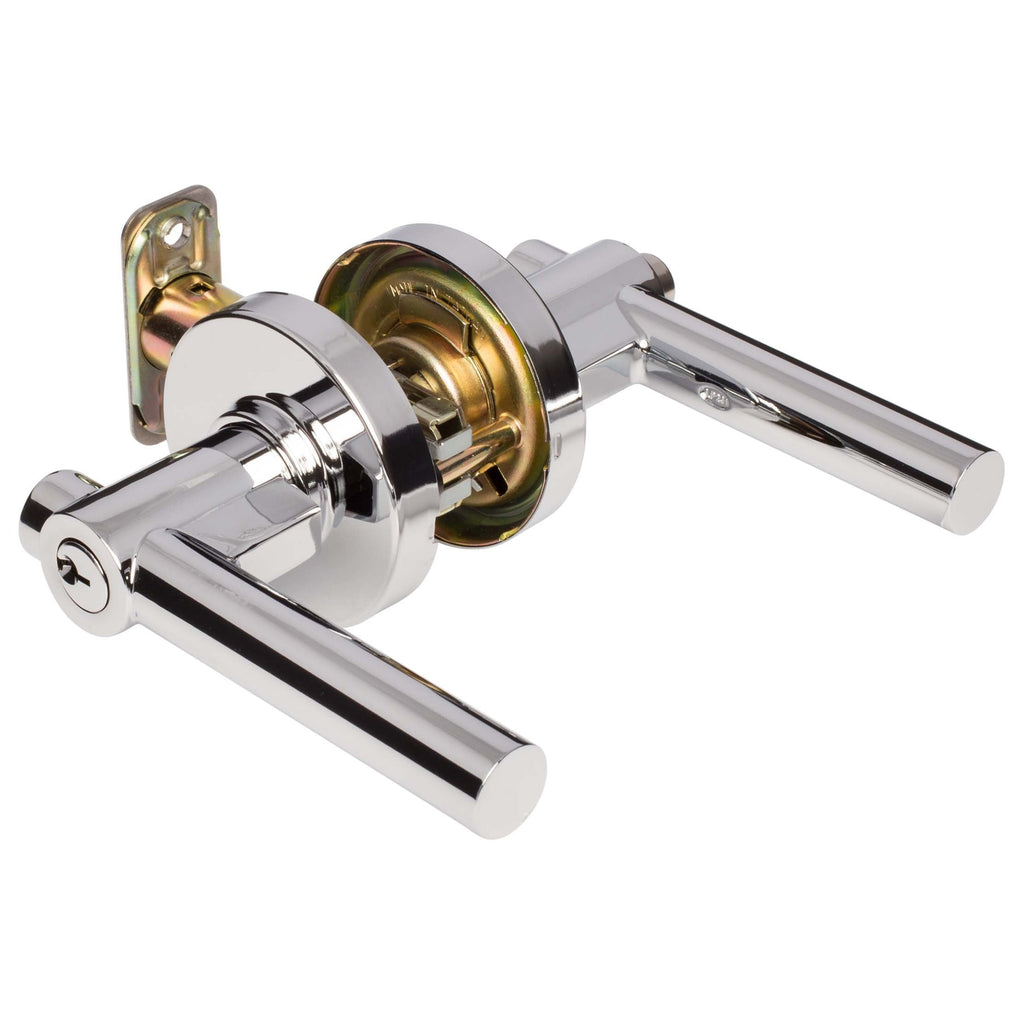 Door Lever Set Keyed / Entry Function Contemporary Style Riley Collection